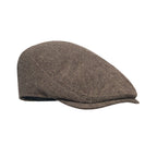 Branded Newsboy Flat Cap 335gsm in Brown