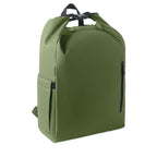 Branded 15 Inch Roll Top Laptop Backpack in Green