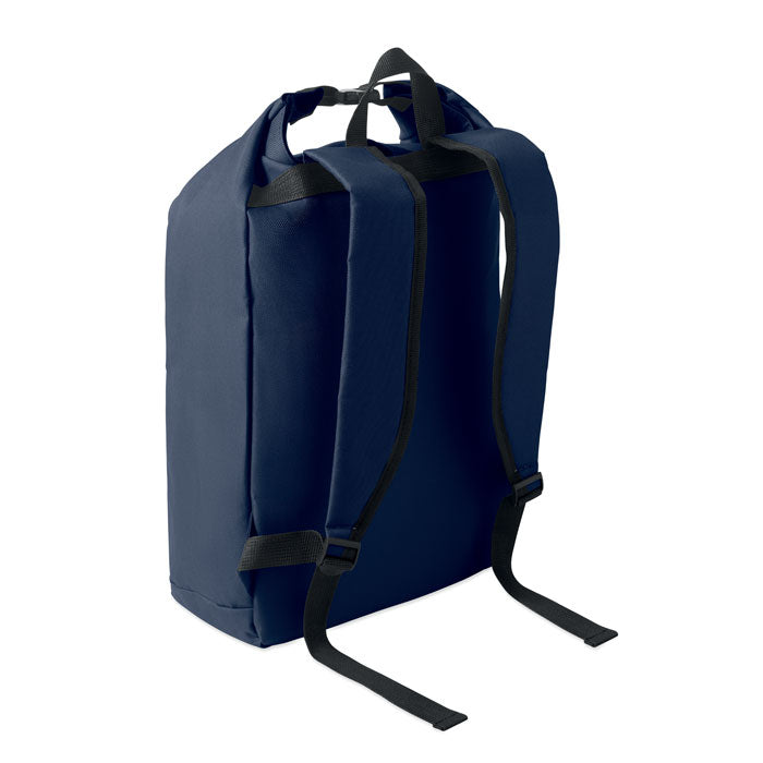 Branded 15 Inch Roll Top Laptop Backpack without branding