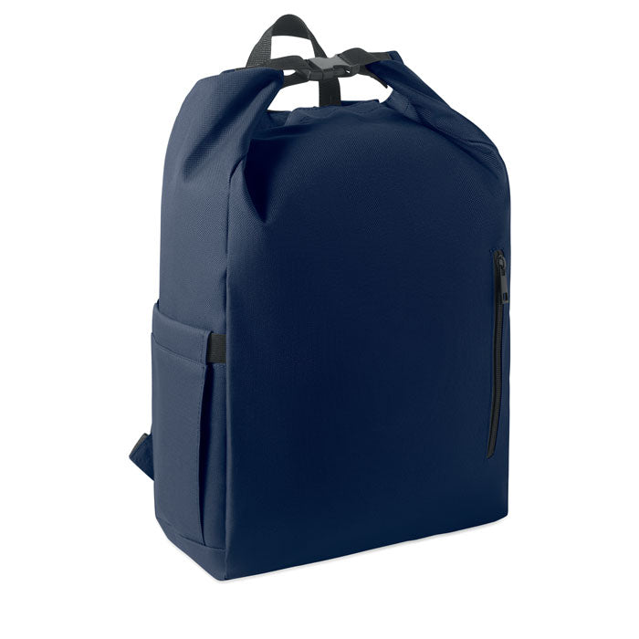 Branded 15 Inch Roll Top Laptop Backpack without branding