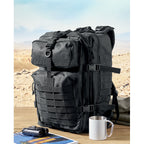 Branded Outdoor Backpack 600D RPET in use