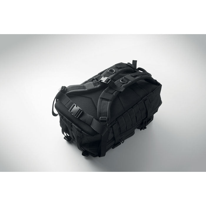 Branded Outdoor Backpack 600D RPET in use