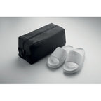 Branded Shoe Bag in 600D RPET in use