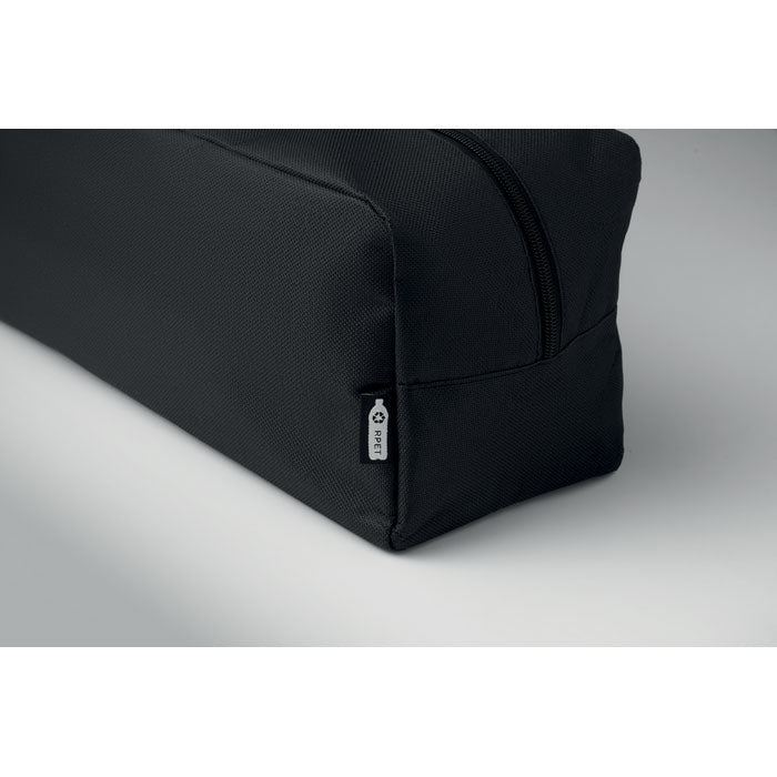 Branded Shoe Bag in 600D RPET in use