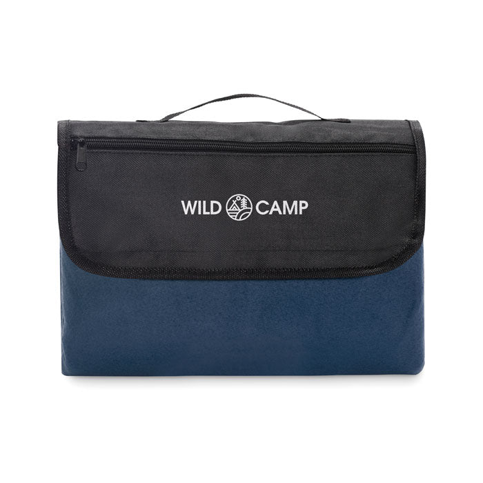 Branded Large Polar Fleece Picnic Blanket in Blue