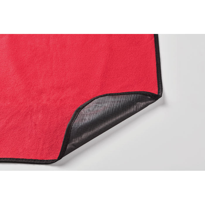 Branded Large Polar Fleece Picnic Blanket in use