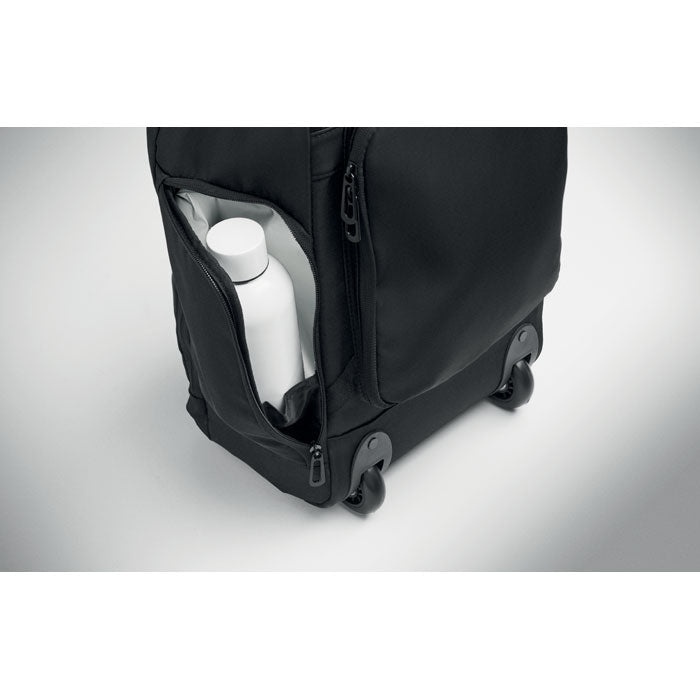 Branded Backpack Trolley in 290T RPET in use