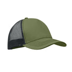 Branded 5 Panel Cotton Trucker Cap in Green