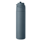 Branded Vacuum Bottle with Straw and Handle - 500ml in Blue