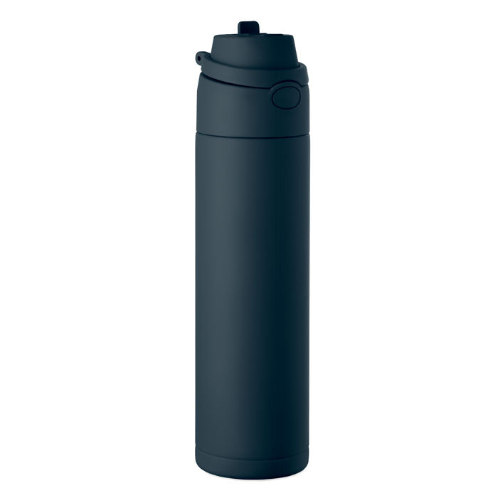 Branded vacuum bottle with straw and handle
