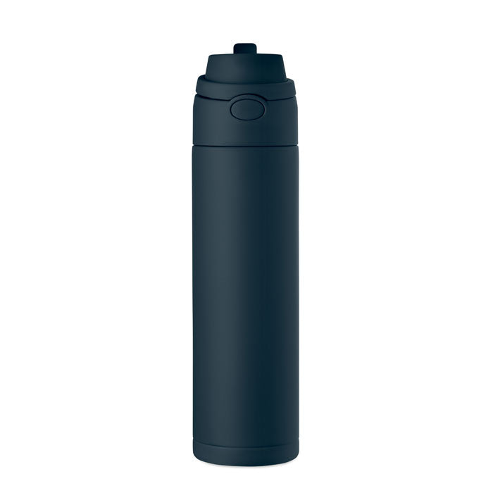 Branded Recycled Steel Bottle with Straw and Handle without branding