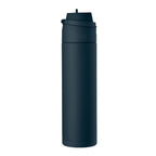 Branded Recycled Steel Bottle with Straw and Handle without branding