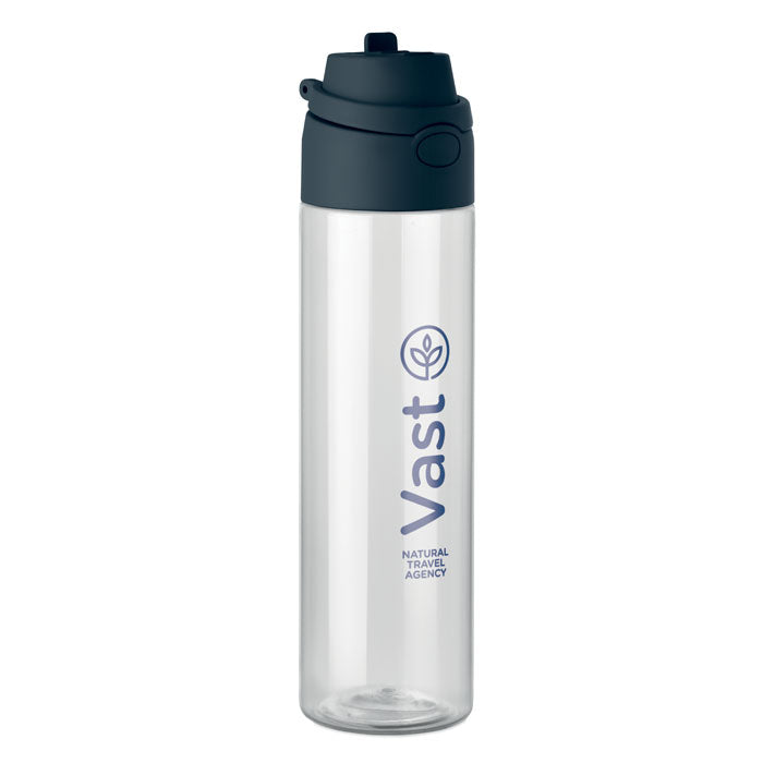 Branded RPET Bottle with Straw and Handle