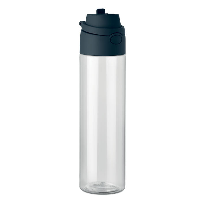 Branded RPET bottle with straw and handle