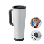 Branded Double Wall Cheering Cup with Horn in White