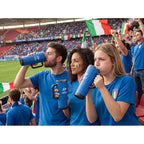 Branded Double Wall Cheering Cup with Horn in use