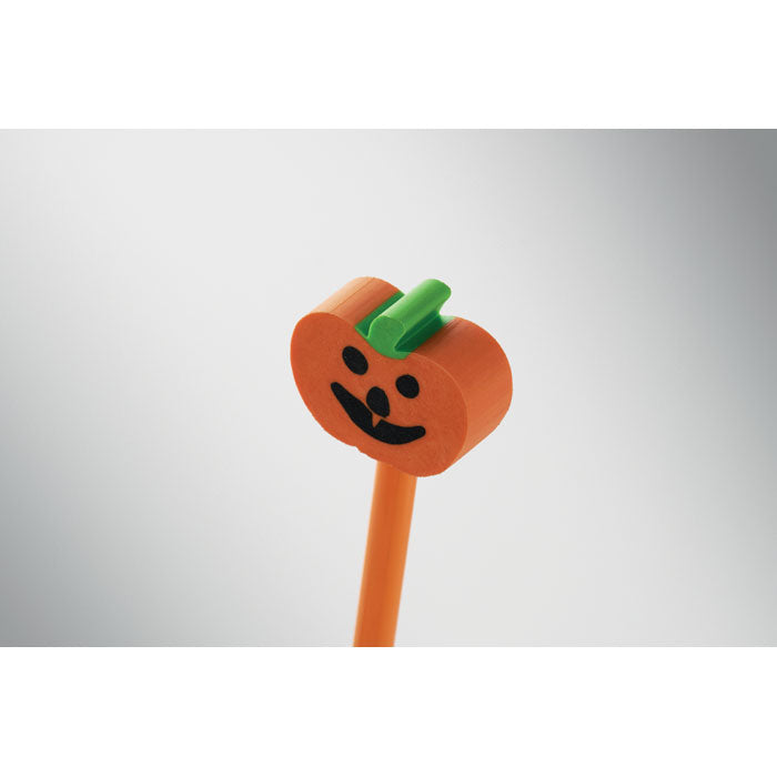 Branded Halloween Pencil with Pumpkin Eraser without branding