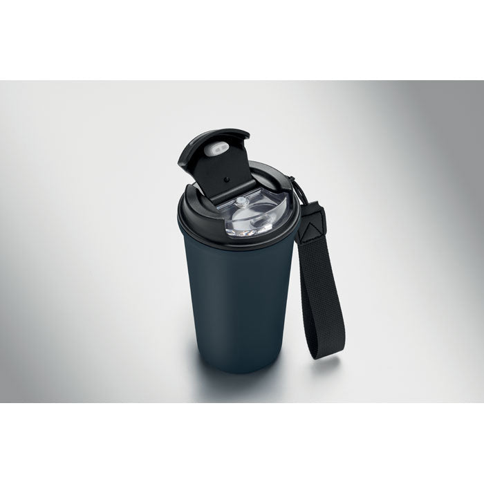Branded Ceramic-Lined Tumbler with Wrist Strap without branding