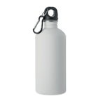 Branded Recycled Steel Rubber-Finish Bottle - 500ml in White