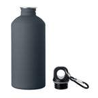 Branded Recycled Steel Rubber-Finish Bottle - 500ml without branding