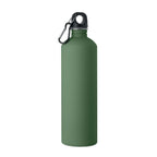 Branded Recycled Steel Rubber-Finish Bottle - 750ml in Green