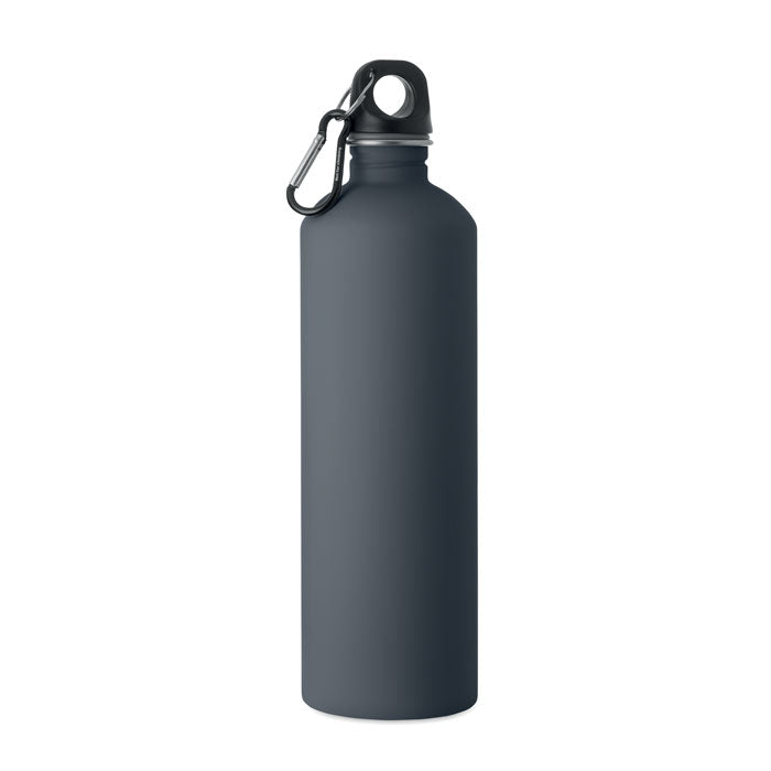 Branded recycled steel rubber-finish bottle, 750ml