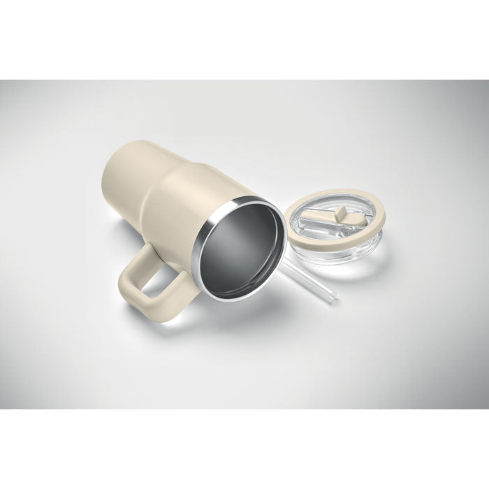 Branded Recycled Steel Tumbler with Straw - 500ml without branding