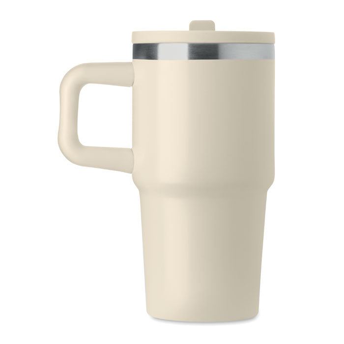 Branded Recycled Steel Tumbler with Straw - 500ml without branding