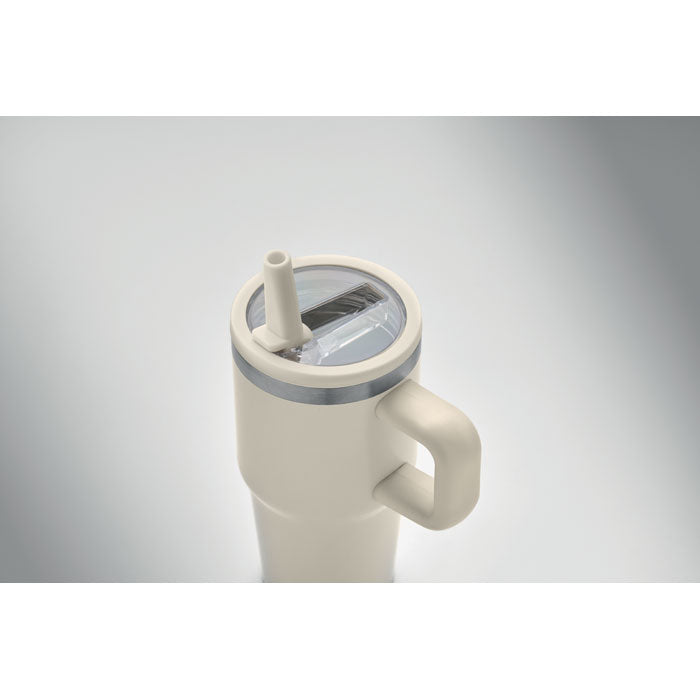 Branded Recycled Steel Tumbler with Straw - 500ml without branding