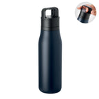 Branded powder-coated vacuum bottle with handle