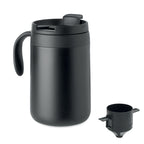 Branded double wall mug with coffee filter