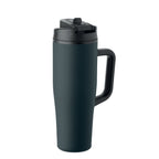 Branded Recycled Steel Tumbler with Straw - 900ml without branding