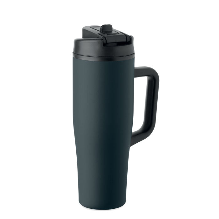Branded Recycled Steel Tumbler with Straw - 900ml without branding