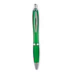 Branded Recycled ABS Soft Grip Ball Pen in Green