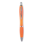 Branded Recycled ABS Soft Grip Ball Pen in Orange