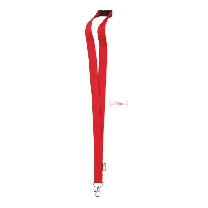 Branded 20mm RPET Lanyard in Red