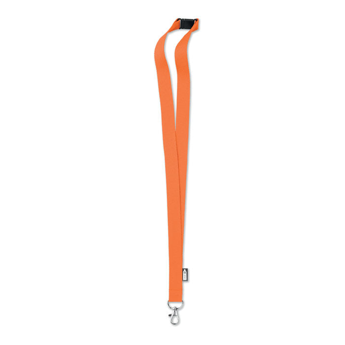 Branded 20mm RPET Lanyard in Orange
