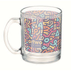 Branded gloss sublimation glass mug, printed