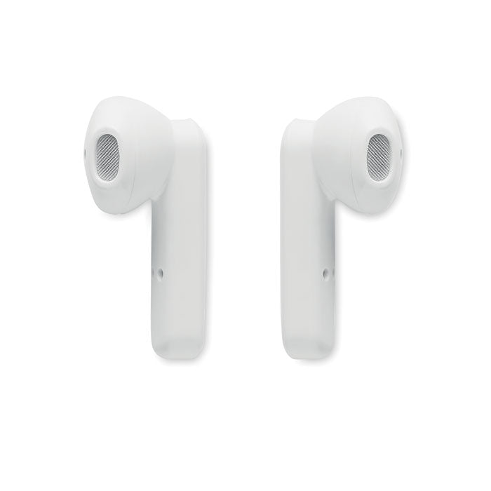 Branded Recycled ABS TWS Earbuds with Charging Base without branding