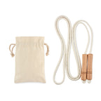 Branded Cotton Skipping Rope with Wooden Handles without branding