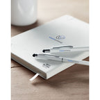 Branded A5 Antibacterial Notebook in use