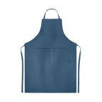 Branded Hemp Adjustable Kitchen Apron 200gsm in Blue