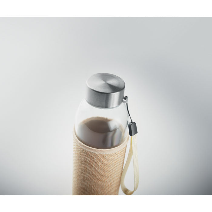 Branded Glass Bottle with Jute Mix Pouch without branding