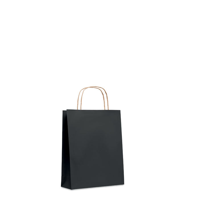 Branded Small Gift Paper Bag 90gsm in Black