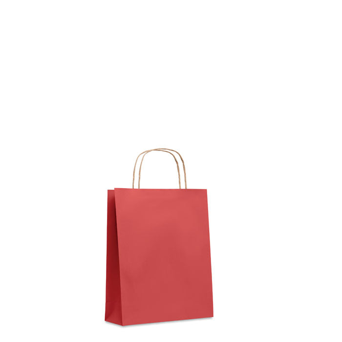 Branded Small Gift Paper Bag 90gsm in Red
