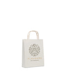 Branded Small Gift Paper Bag 90gsm in White