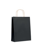 Branded Medium Gift Paper Bag 90gsm in Black