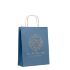 Branded Medium Gift Paper Bag 90gsm in Blue