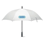 Branded 27 Inch Fibreglass Windproof Umbrella in White
