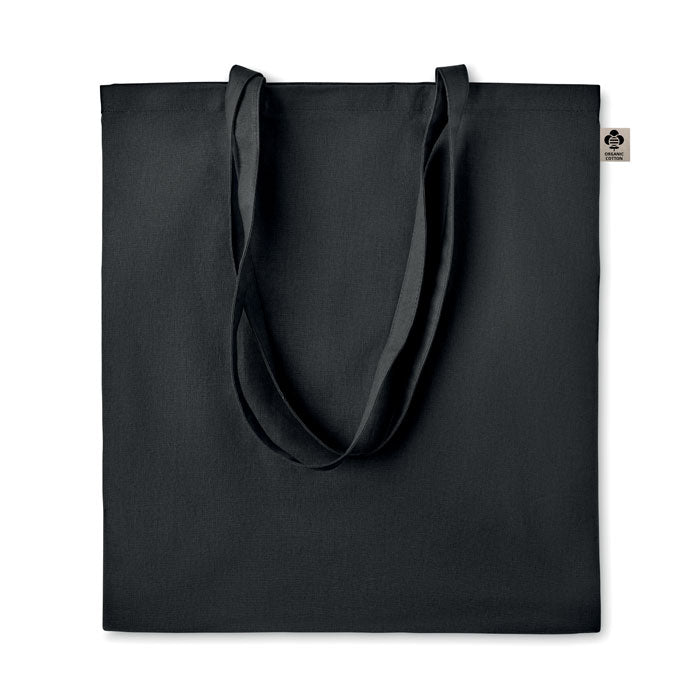 Branded Organic Cotton Shopping Bag in Black